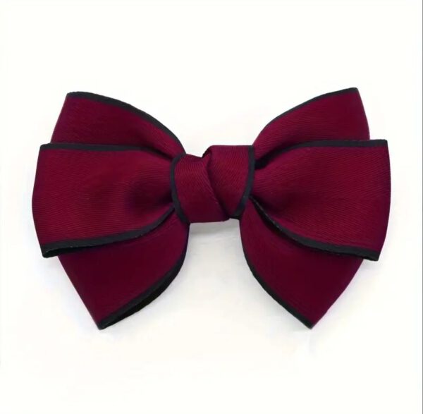 Red Bow Ribbon Hair Clip - Image 4
