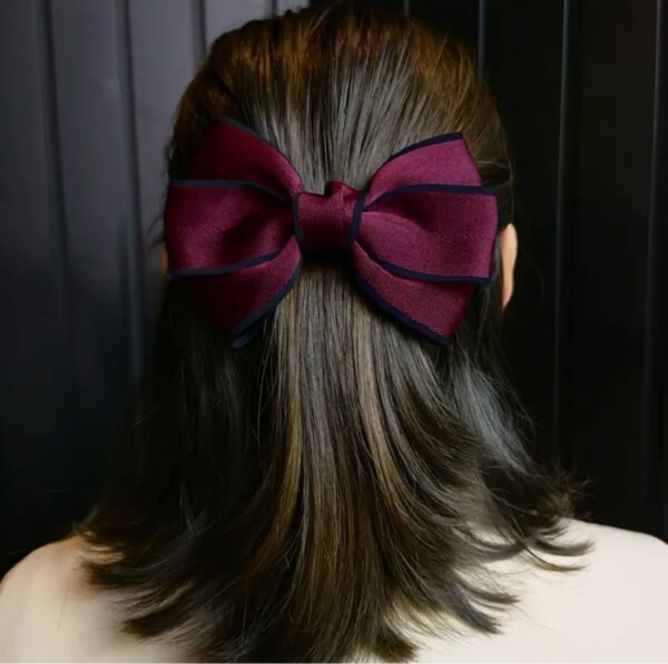 Red Bow Ribbon Hair Clip