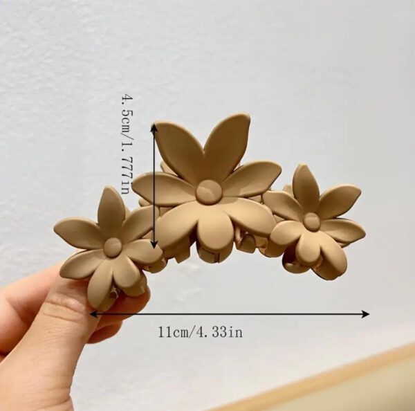 Minimalist Flower Claws Large Hair Clips - Image 2