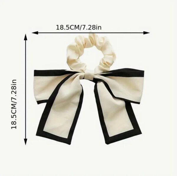 Luxury Black And White Bowknot Hair Ties - Image 2