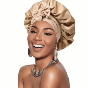 Women Satin Solid Sleeping Hat