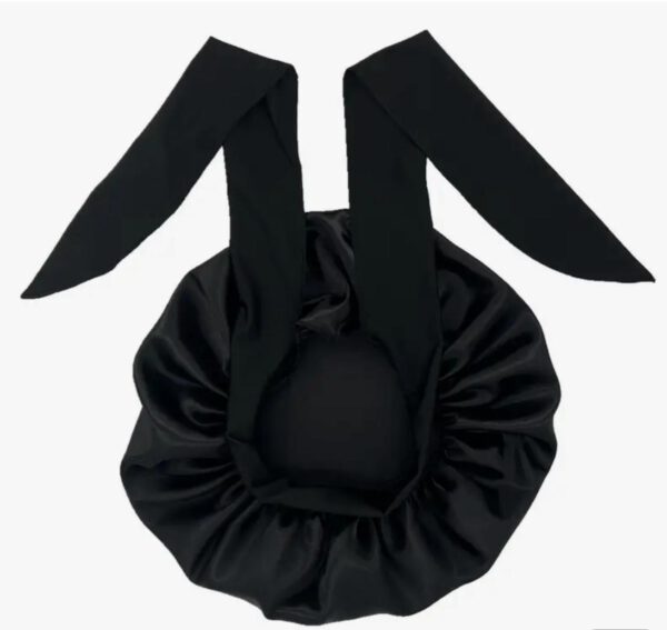 Women Satin Solid Sleeping Hat - Image 2