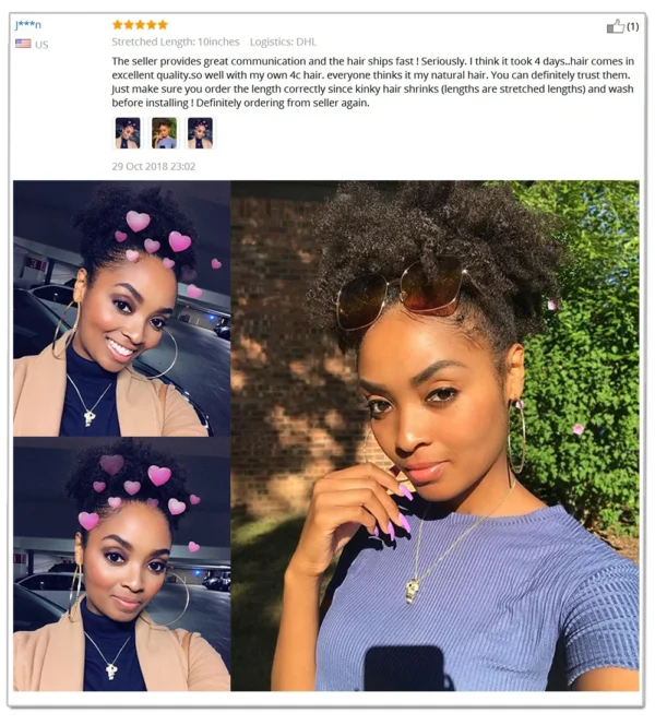 Afro Kinky Curly Ponytail - Image 6