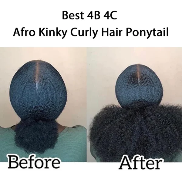 Afro Kinky Curly Ponytail - Image 5