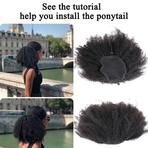 Afro Kinky Curly Ponytail - Image 3